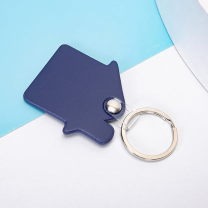 House Shaped Leather Keychain for Car Home Key Ring Strap Holder Lanyard Universal Key Fob Keychain