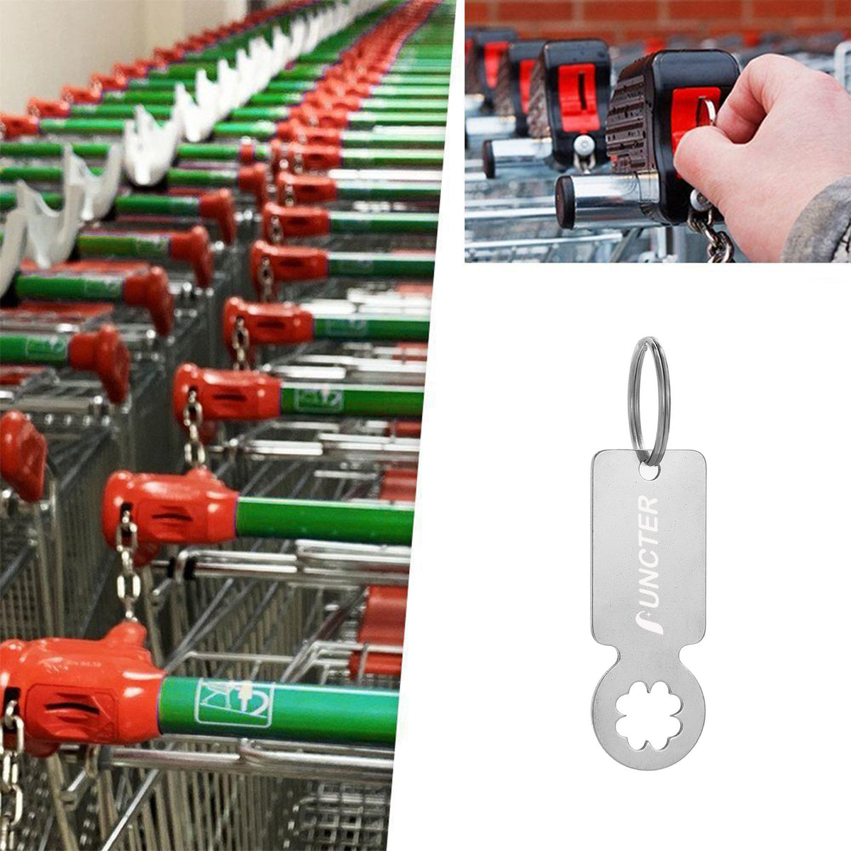 Mini Meta Shopping Trolley Coin Keychain