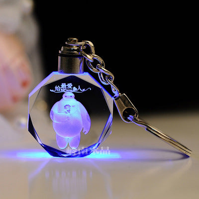 Crystal Keychain With 8 Corners Shape