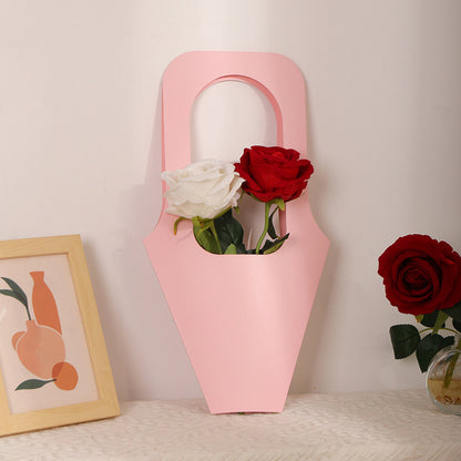 Kraft Paper Bouquet Gift Tote Bag W/ Handle 7 x 12"