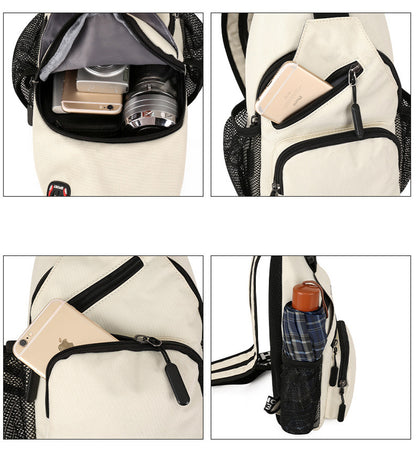 Oxford Sling Bag Chest Bag Shoulder Backpack Crossbody Bag For Men Women And Students