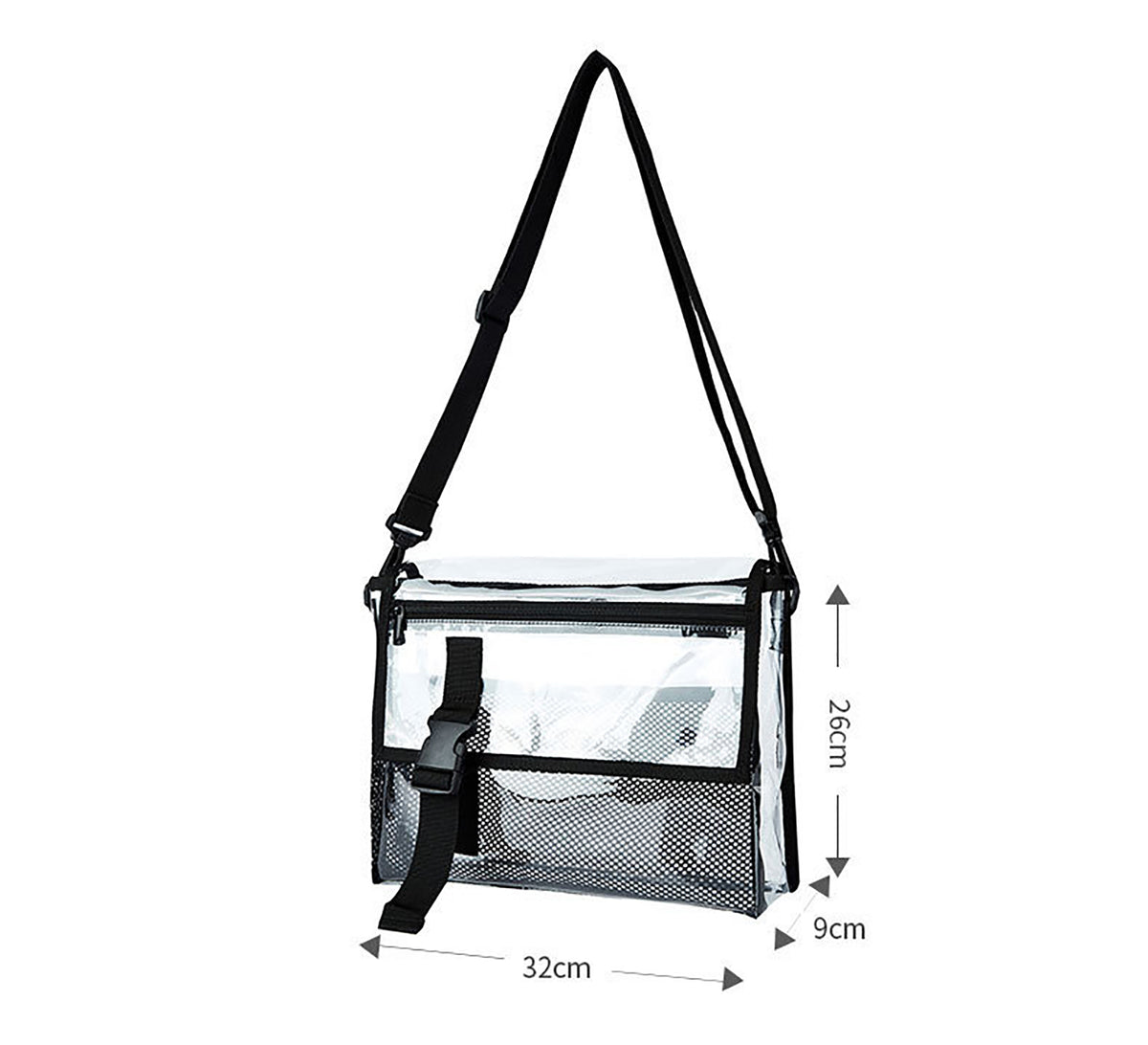 PVC Transparent School Bag Shoulder Bag Stadium Approved Bag Clear Bag Crossbody Bag