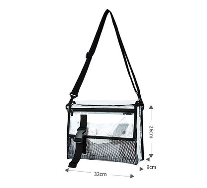 PVC Transparent School Bag Shoulder Bag Stadium Approved Bag Clear Bag Crossbody Bag