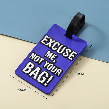 3D Raised Soft PVC Luggage Tag For Suitcase Travel Baggage Identification