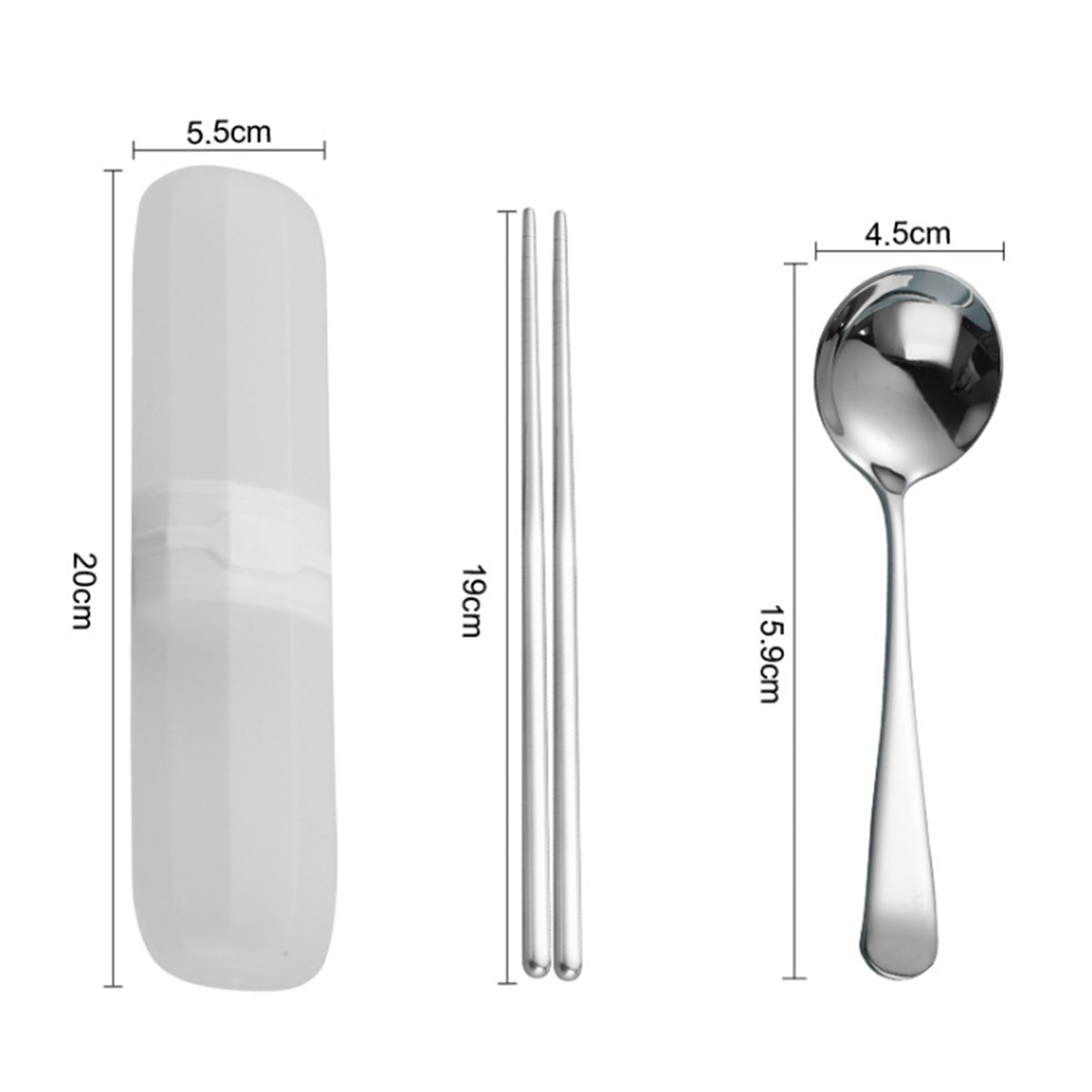Travel Stainless Steel Spoon Chopsticks Cutlery Set