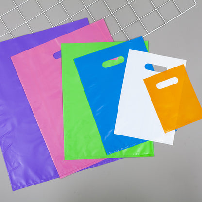 11.8"x15.7" 2.4mil Merchandise Bag W/ Die Cut Handle for Boutique Bag Shopping Clothes Packaging Bag