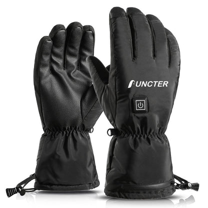 Three-stage Heating Function Waterproof Windproof Warm Gloves For Skiing And Cycling