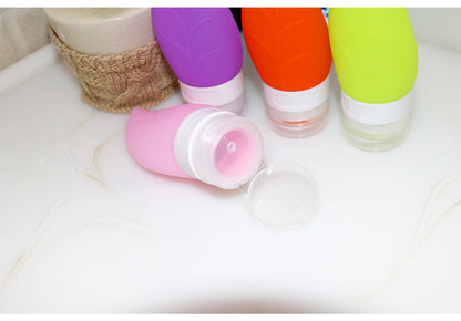 1.35 OZ Travel Split Bottles TSA Approved with Label Silicone BPA Free Refillable Cosmetic Container