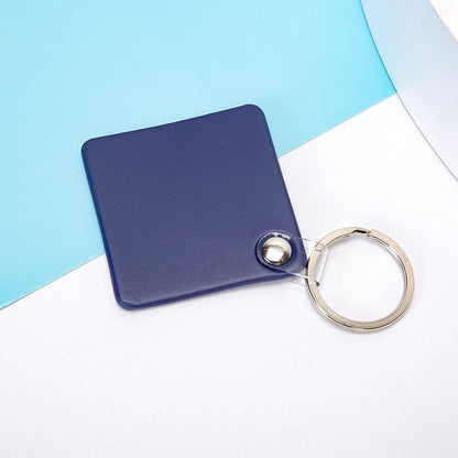 Square PU Leather Keychain for Car Home Key Ring Strap Holder Lanyard Universal Key Fob Keychain