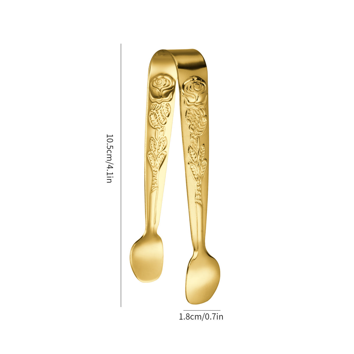 4.1" L Stainless Steel Mini Serving Tongs Ice Clip