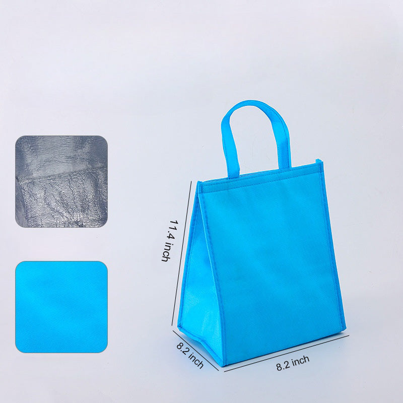 Aluminum Foil Insulated Cooler Bag Blue 4"