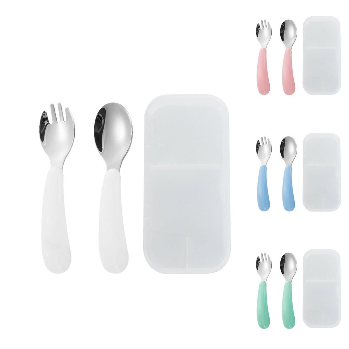 Portable Travel Utensil Set - Reusable Stainless Steel Cutlery with Compact Case