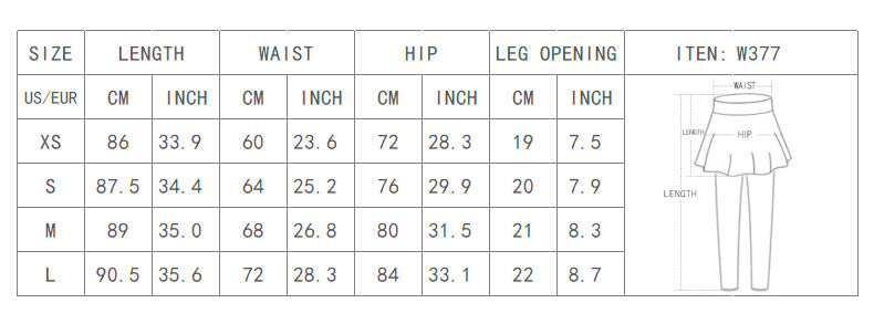 Women Tennis Skirted Leggings with Pockets, Capris Yoga Leggings W/Skirts & Tennis Pickleball Cloth