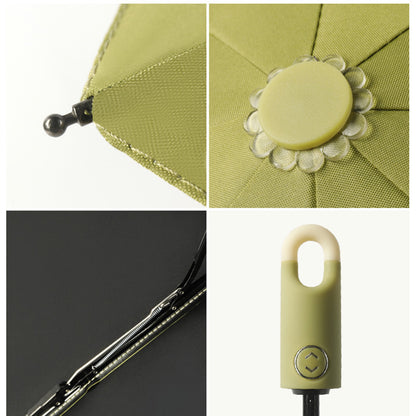 Portable Umbrella with Novelty Carabiner Handle Automatic Three Fold Umbrella