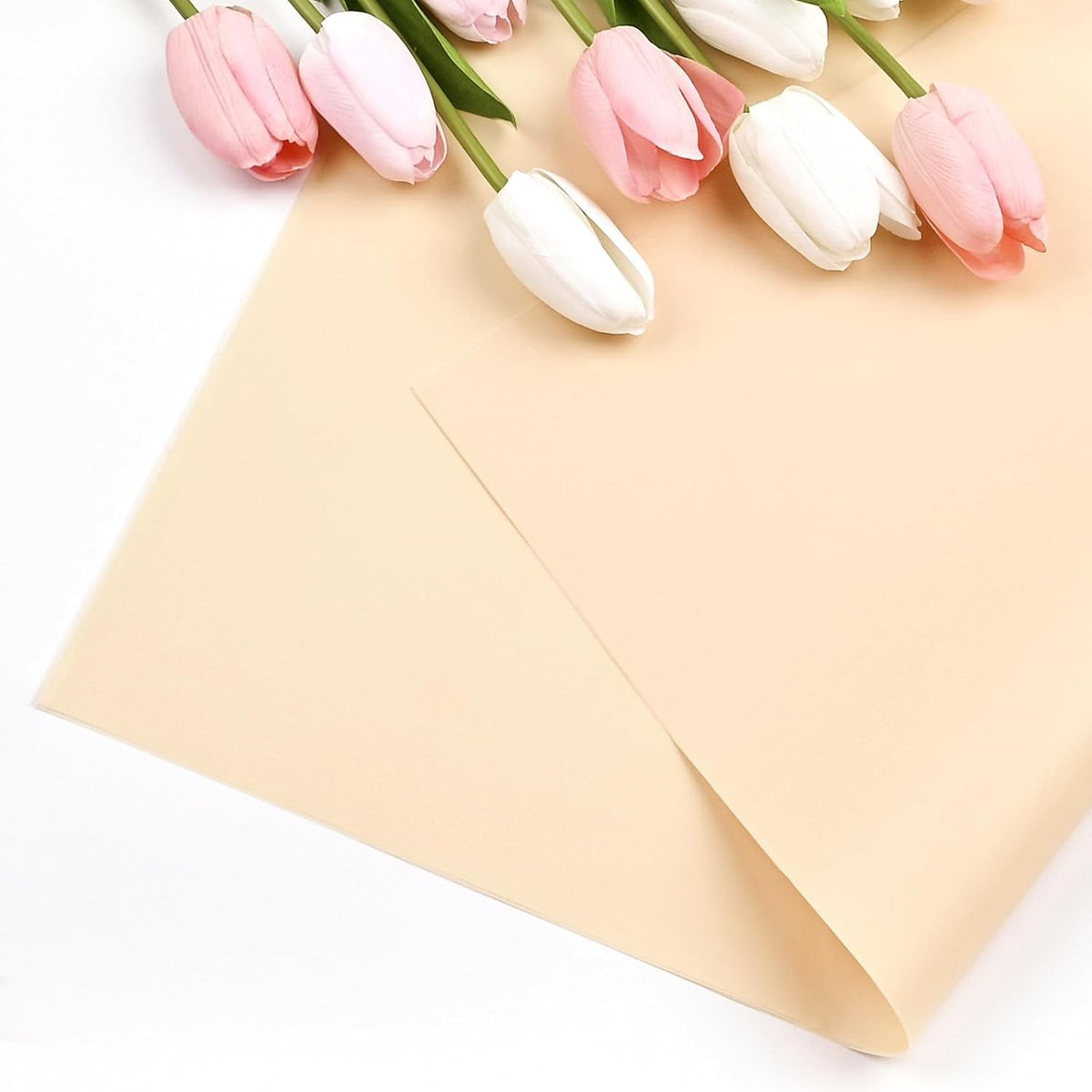 20" x 20" Floral Bouquet Wrap Paper - Champagne