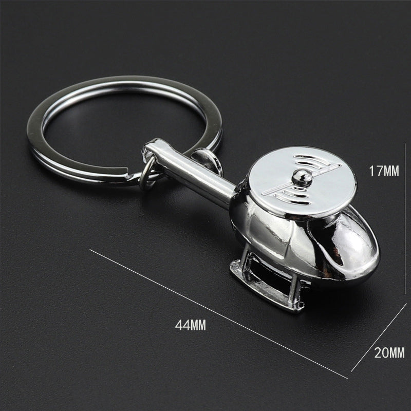 Helicopter Shape Key Chain Helicopter Rescue Zinc Alloy Keychain