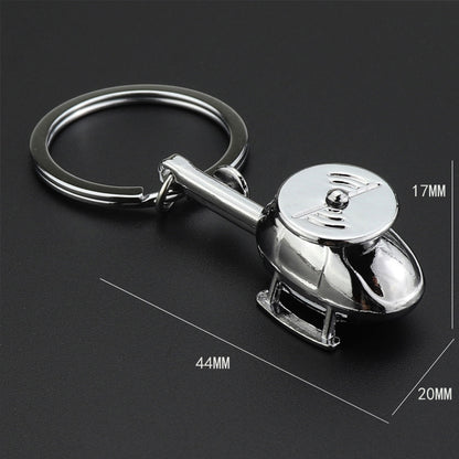 Helicopter Shape Key Chain Helicopter Rescue Zinc Alloy Keychain