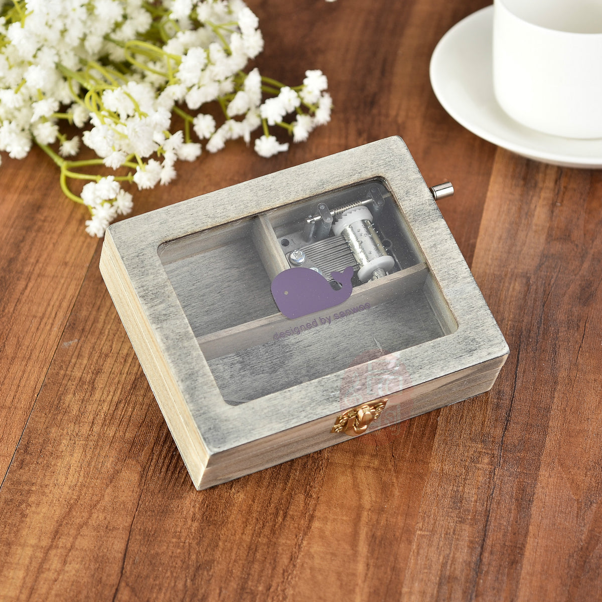Transparent Cover Cosmetic Music Box