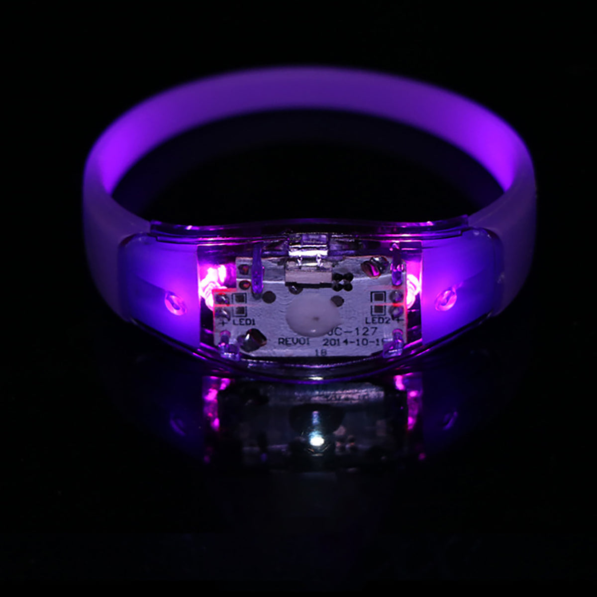 Button control LED Luminous Silicone Bracelet Rave Concert Birthday Carnival Party Favors Gift