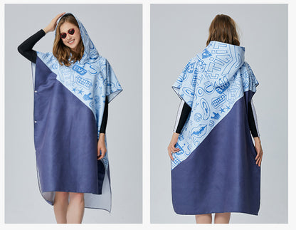 Custom Quick Dry Surfing Changing Robe Swimming Towel