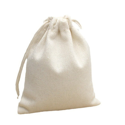 Custom 9.9" X 11.8" 8 Oz Cotton Canvas Cloth Drawstring Bags Jewelry Wedding Candy Gift Bags