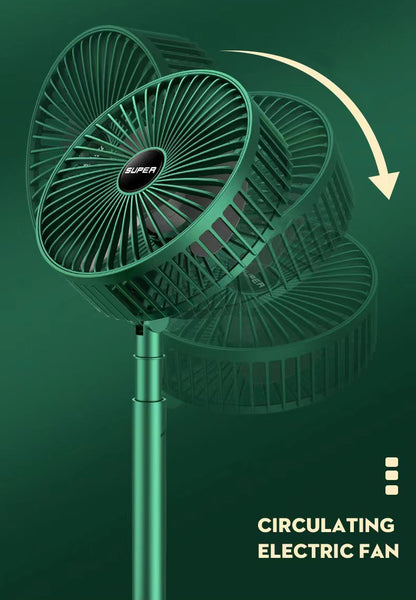 Foldable Rechargeable Desk Fan 3 Levels Wind Speed 180 Degree Rotatable Portable Handheld Fan