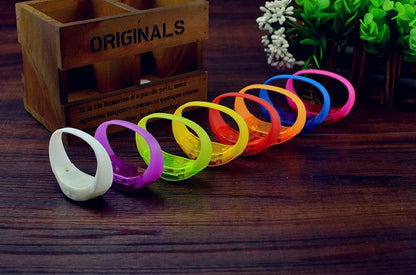 Button control LED Luminous Silicone Bracelet Rave Concert Birthday Carnival Party Favors Gift