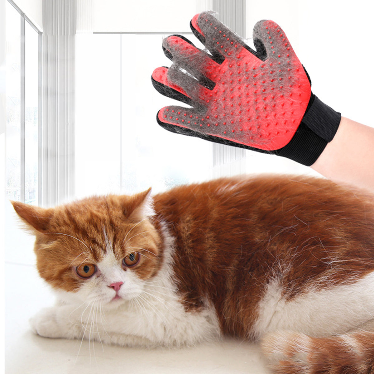 One pcs 180 Shorter Needles Pet Grooming Brush Glove