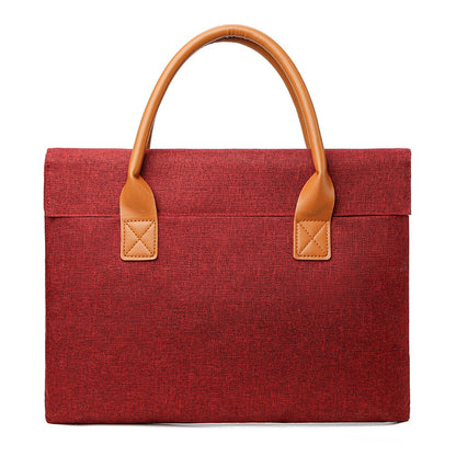 15" Water Resistant Oxford Coth Laptop Tote Bag Briefcase Laptop Sleeve With Carrying Handle