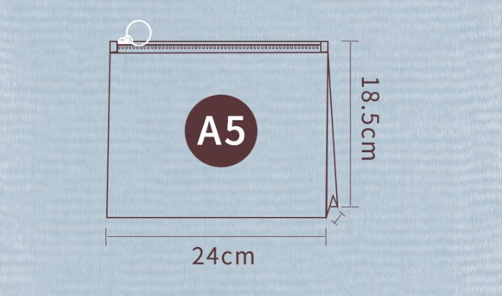 Colorful Zip Plastic Envelopes A5 Zipper Document Folder Letter File Folders Expanding Envelope