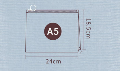 Colorful Zip Plastic Envelopes A5 Zipper Document Folder Letter File Folders Expanding Envelope
