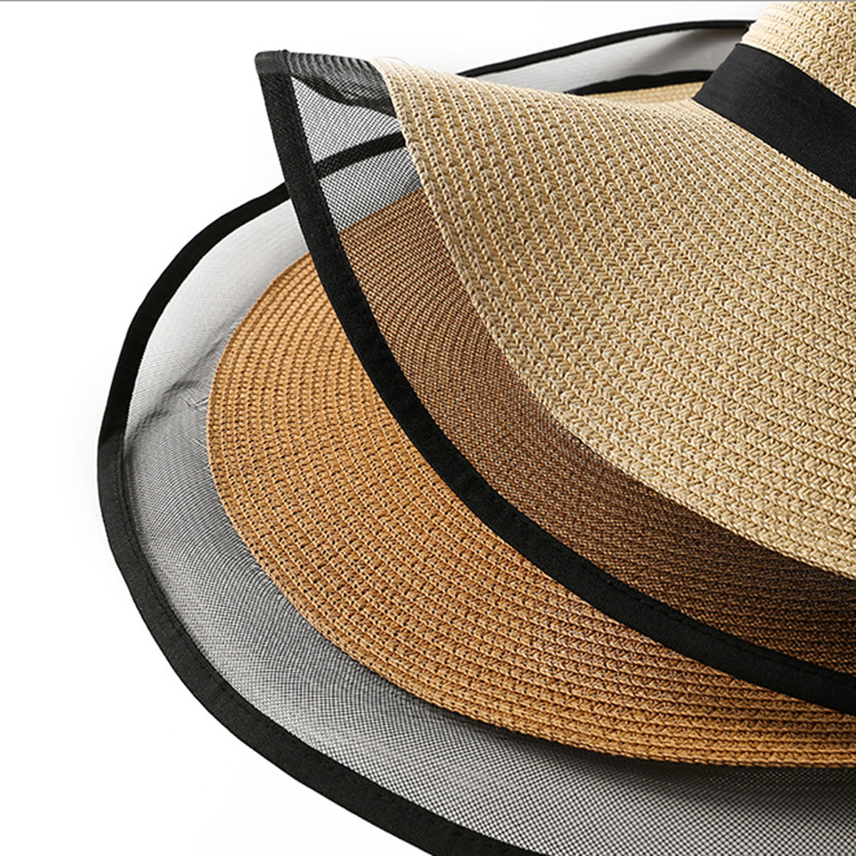 Women's Folable Floppy Hat,Wide Brim Sun Protection Straw Hat, Summer UV Protection Beach Cap