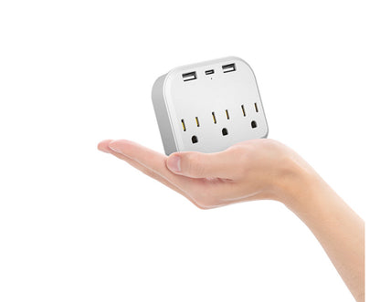 UL wall charger W/2 USB & 1 Type C Port