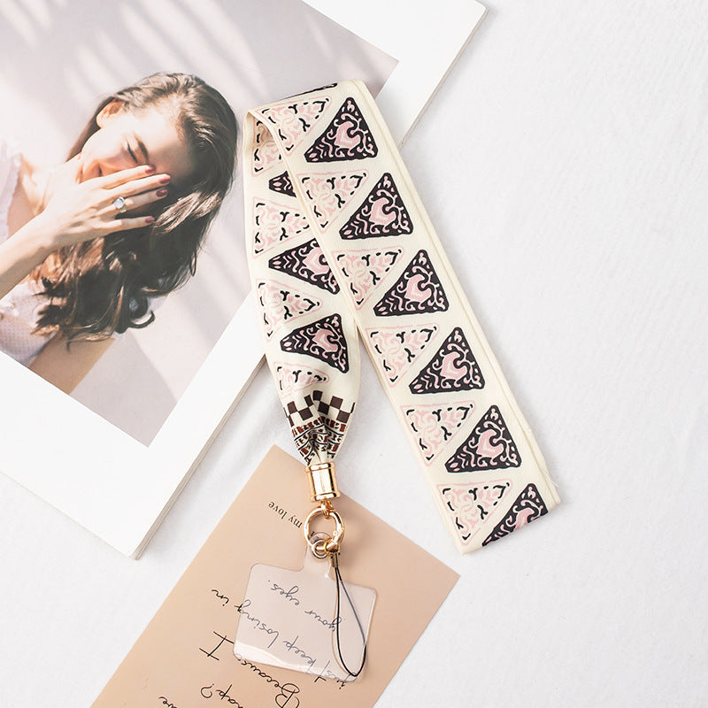 2" Full Custom White Satin Phone Lanyard Badge Lanyard Neck Strap w/Lanyard Pad Compatible #10