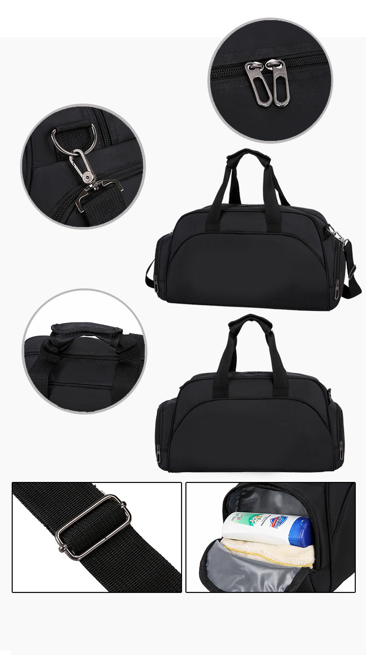 Wet and Dry Separated Nylon Tote Bag Swimming Bag Gym Bag for Beach/Fitness/Travel(Size L)