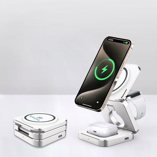 Magnetic Foldable 3" 1 Wireless Charging Station