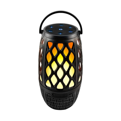 2PCS Outdoor LED Flame Atmosphere Lamp Wireless Speaker W/A Pole
