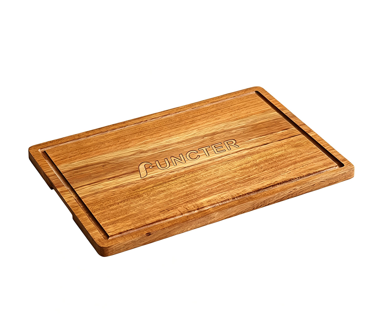 13" x 8.66" Acacia Wood Home Kitchen Cutting Board with Built-in Juice Sink