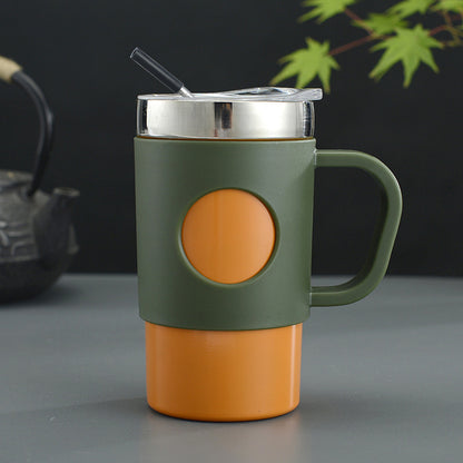 13 oz /400ml Coffee Mug Camping Mug Travel Tumbler Cup Insulated Water Bottle with Straw