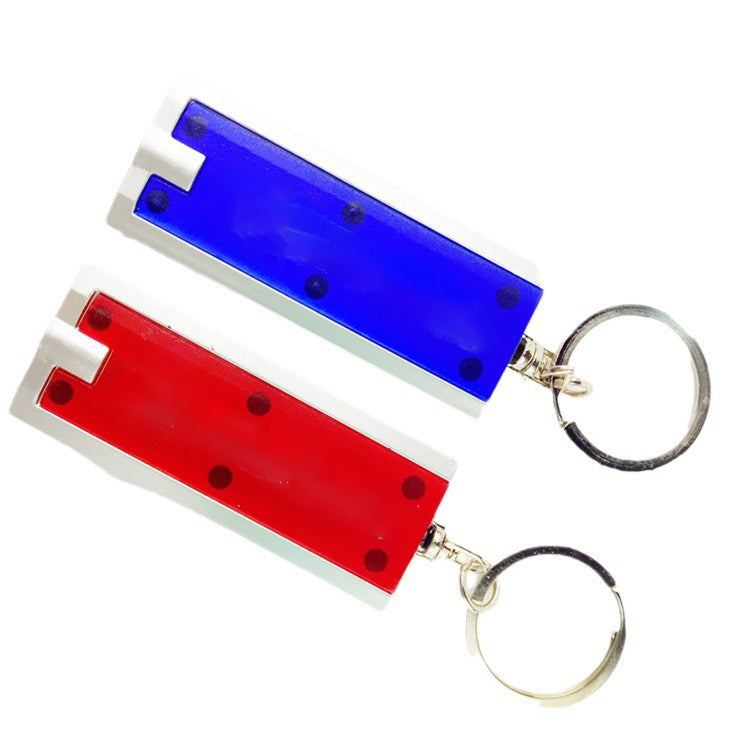 ABS Plastic LED Square Light Keychain