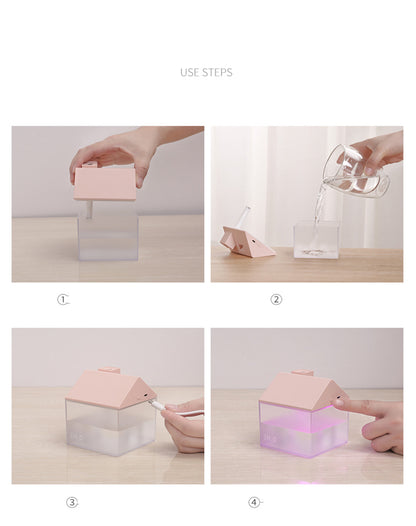 250ml Mini Portable USB Humidifier Cool Mist Humidifier W/LED Light For Bedroom Travel Office Home