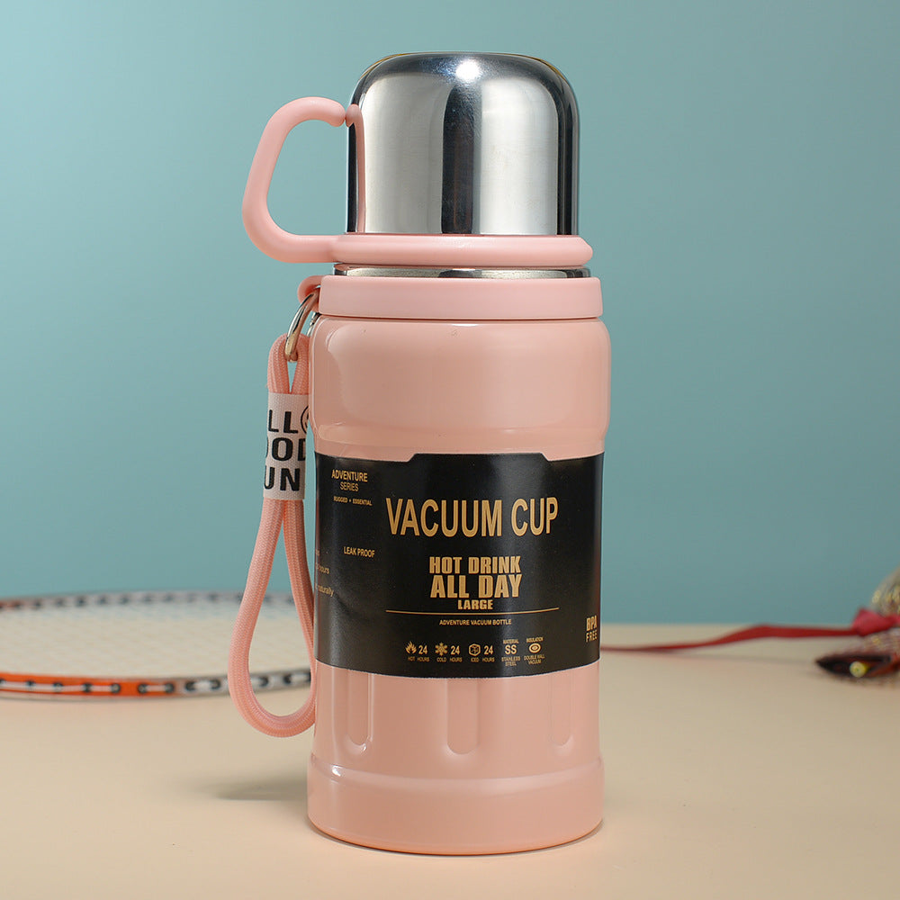 20 Oz/600ml Water Bottle Vacuum Insulated Stainless Steel Bottle Thermal Bottle W/ Own Cup