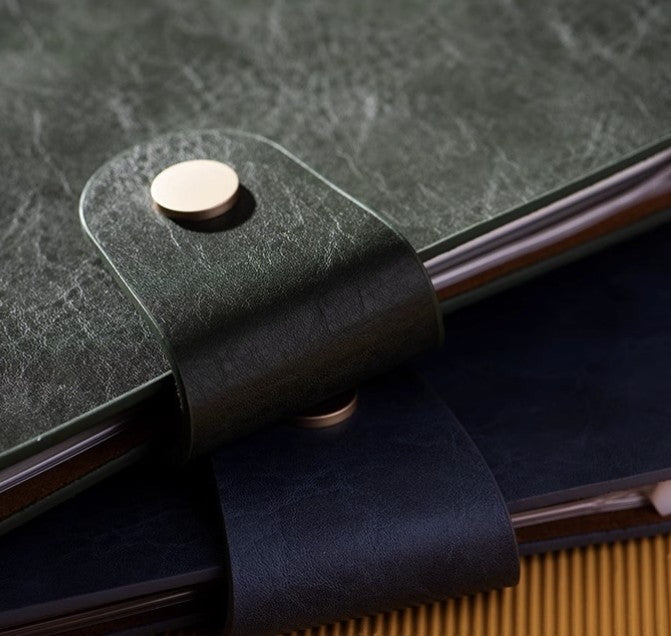A5 Soft Leather Binder Notebook W/ Pen Holder