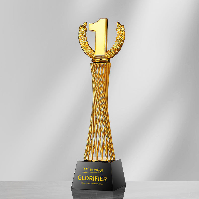 Zinc Alloy Trophies w/A Black Crystal Base