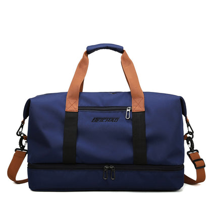 Travel Duffel Bag Oxford Tote Bag Sport Gym Bag Swimming Bag with Shoe Pouch&Wet Pocket