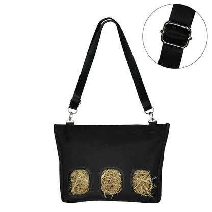 Three Holes 600D Oxford Rabbit Feeding Bag W/ Shoulder Strap