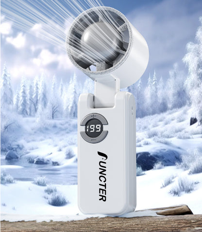Portable Handheld Fan W/ 1-199 Stepless Adjusting & Battery Status