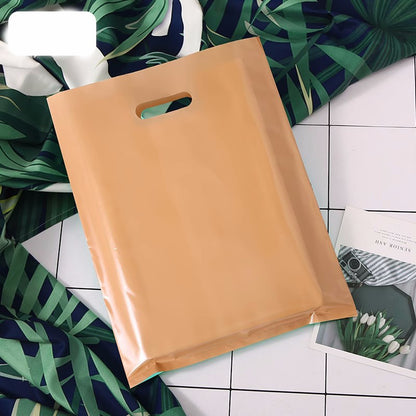 9"x12" 2.4mil Merchandise Bag W/ Die Cut Handle for Boutique Bag Shopping Clothes Packaging Bag