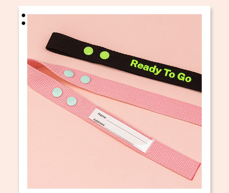 Cotton Luggage Strap Travel ID Tag Bag Claim Tag Airline Bag Tag with Back Info Card