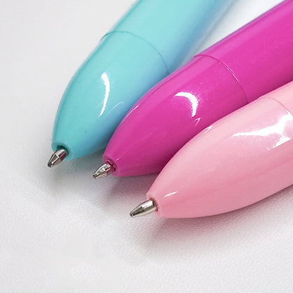 6-Color Click Pen Solid Color Pen Barrel Original Retractable Ballpoint Pen